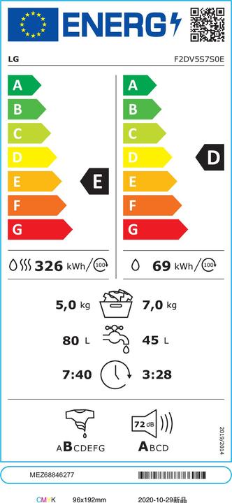 Energie-Label LG F2DV5S7S0E