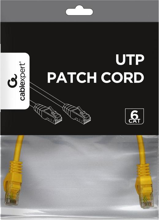 Produktbild Gembird PP6U-0.25M/Y Netzwerkkabel Gelb 0,25 m Cat6 U/UTP (UTP) (U/UTP, CAT6, 0.25 m)