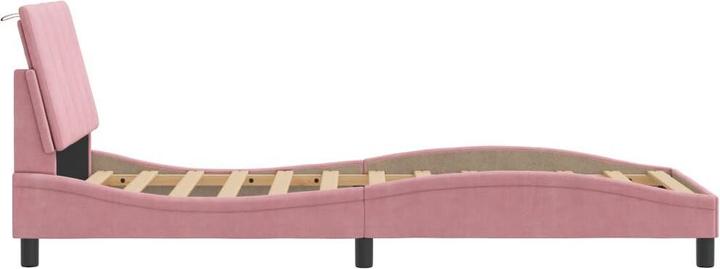 Actual product image vidaXL Bed frame with velvet headboard (90 x 200 cm)