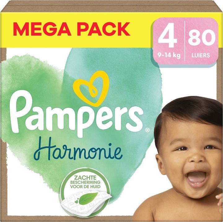 Produktbild Pampers Harmonie Windeln (Gr. 4, Tragepack, 80 Stk.)