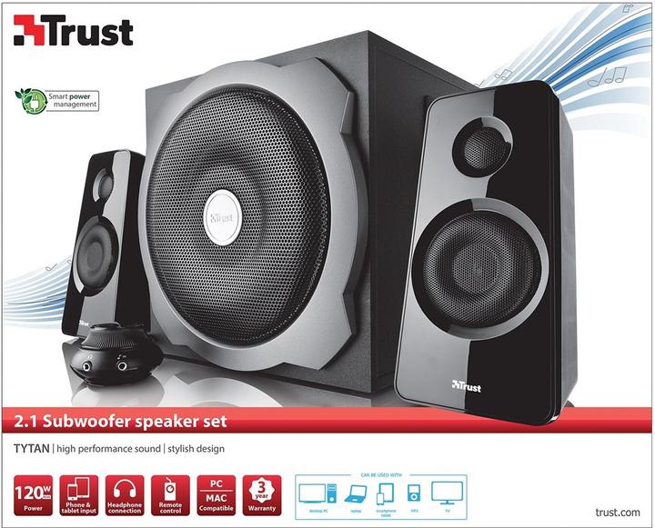 Image du produit Trust Haut-parleur||P.M.P.O. 120 Watts|Noir|19019