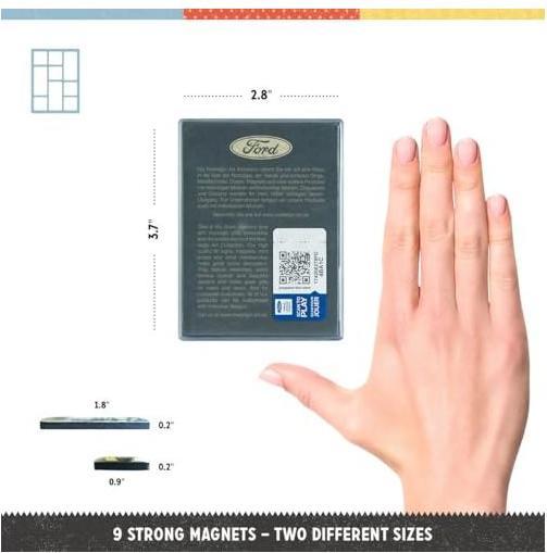 Produktbild Nostalgic-Art Merchandising Magnet-Set Ford Mustang 9 Stück, Mehrfarbig (9x)