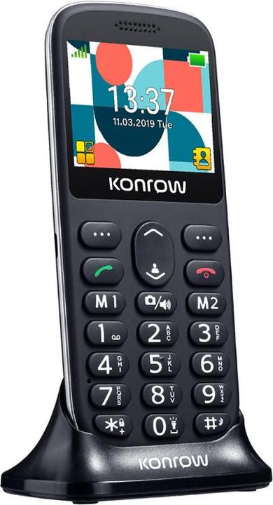 Actual product image Konrow Senior 231 (Écran 2.31" - Double Sim - Dock de charge Fourni) Noir (2.31")