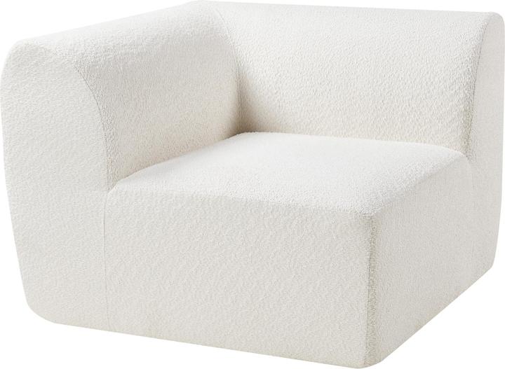 Actual product image En.Casa Sofa-Modul Hurvas Eckelement Bouclé Cremeweiss (Corner sofa)