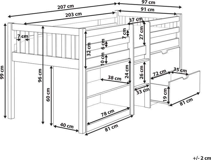 Produktbild Beliani Susville (90x200)