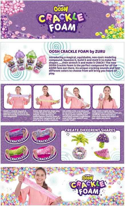 Actual product image Zuru Oosh Crackle Foam