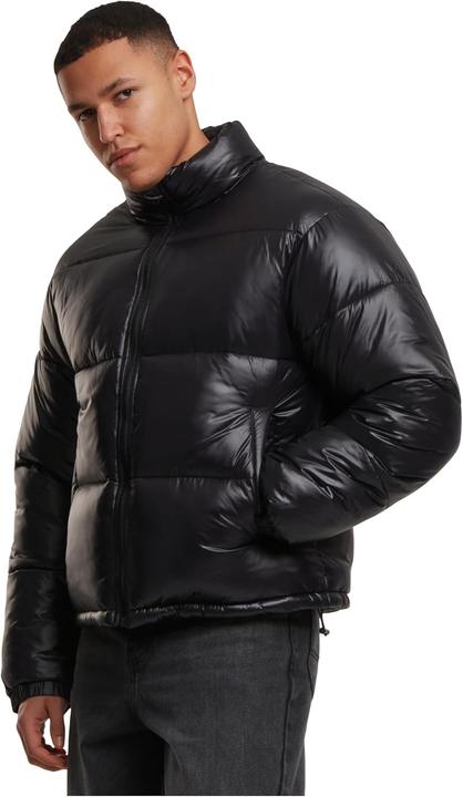 Actual product image Urban Classics - Shiny Gewatteerd jack - S - Zwart (S)