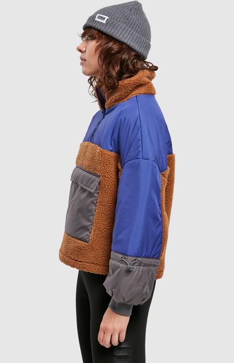 Actual product image Urban Classics Ladies Sherpa 3-Tone Pull Over Jacket (XS)