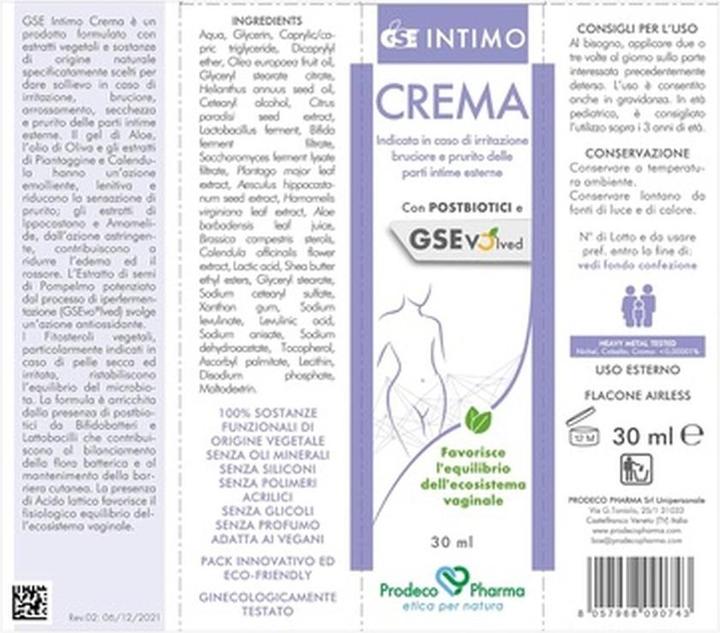 Actual product image Prodeco Gse Intimo Crema 30ml (30 ml, Intimate cream)