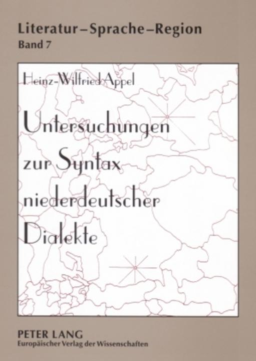 Produktbild Untersuchungen zur Syntax niederdeutscher Dialekte (Deutsch, Heinz-Wilfried Appel, 2007)