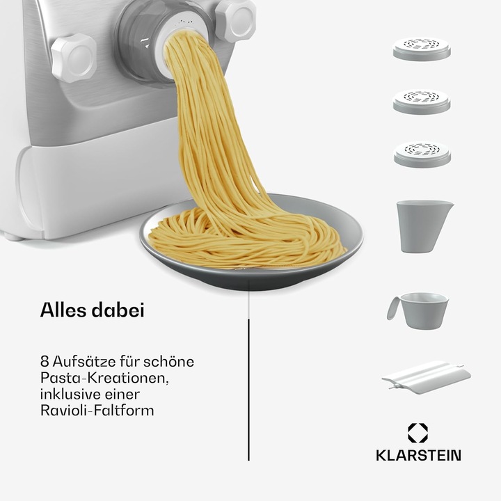 Produktbild Klarstein Elektrische Pastamaschine mit 7 Aufsätzen