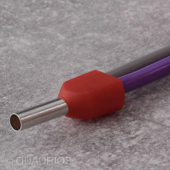 Produktbild Quadrios 22C440 Zwillings-Aderendhülse 10 mm² Teilisoliert Rot 1 Set