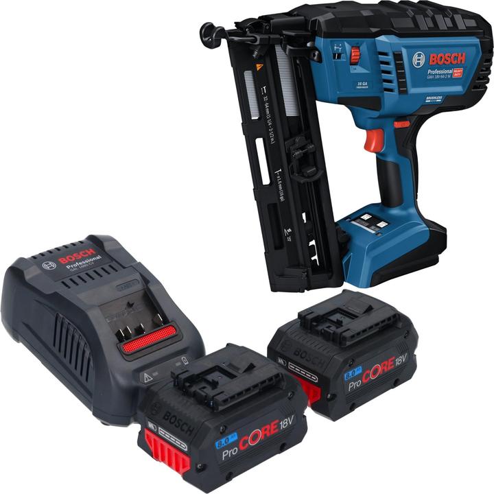 Bosch Professional Bosch GNH 18V-64-2 M Professional Akku Holznagler 18 V 1,6 x 32 - 64 mm + 2x ProCORE Akku 8,0 Ah +