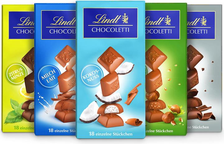 Image du produit Lindt Chocoletti Lait Noix de Coco Tablette de Chocolat (100 g)
