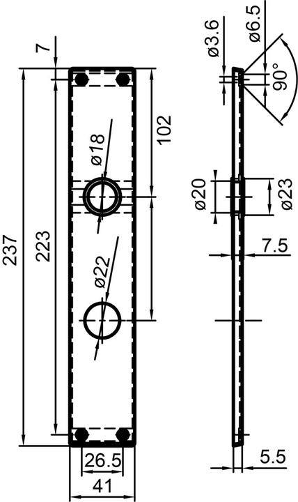 Actual product image Nickal doorplates (Door plate set)
