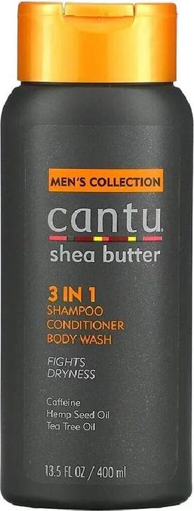 Cantu Men's 3-In-1 Shampoo Conditioner Bodywash 13.5 Ounce (400ml) (400 ml)