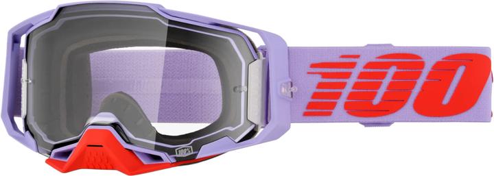 Produktbild 100% ARMEGA Goggle Fausto - Clear Lens (Red, Transparent, Weiss, Transparent)