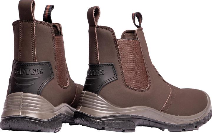Actual product image Grafters Safety boots with steel toe cap and elasticated inserts (S1, 40)