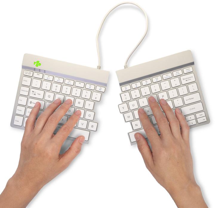 Image du produit R-Go Tools Clavier R-Go Split Break layout US Bluetooth blanc (US, Sans fil)
