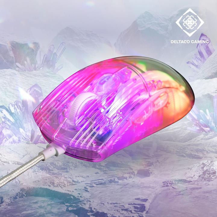 Immagine prodotto Deltaco Gaming Mouse da gioco trasparente (Cablato)