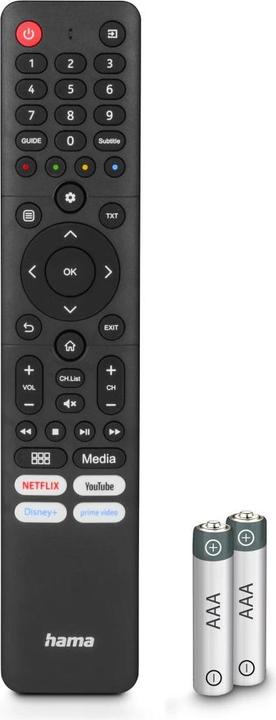 Actual product image Hama Universal-Fernbedienung für Hisense TVs, IR, lernfähig, mit 4 App-Tasten (Universal remote control, Infrared)