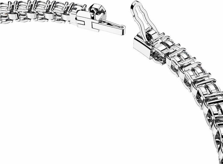 Produktbild Swarovski Matrix Tennis Armband Rundschliff Weiss (15.50 cm, Swarovski Metall)