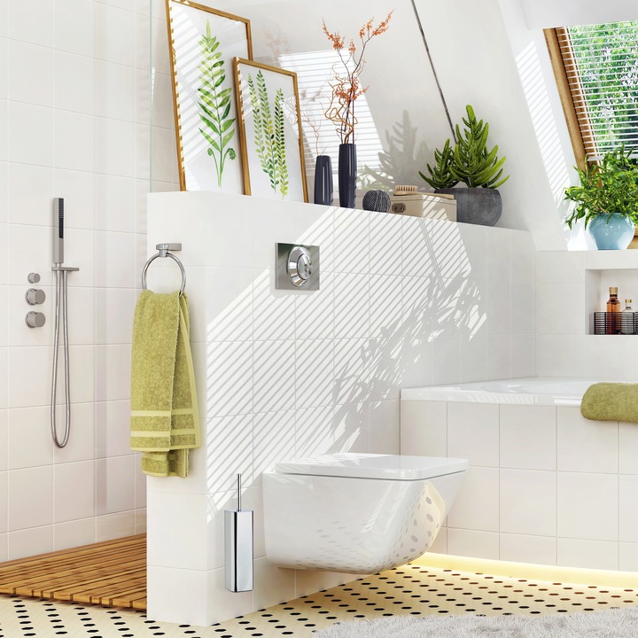 Actual product image Relaxdays WC Brush holder wall