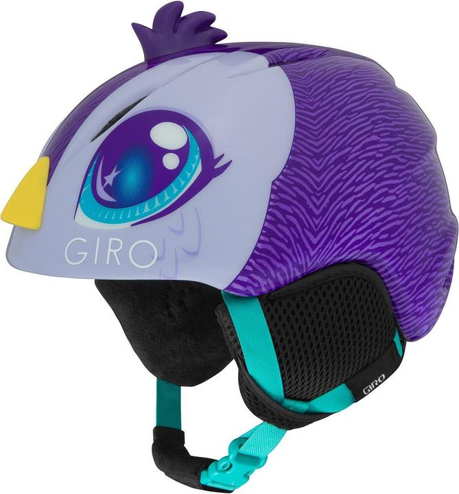 Casque d'hiver pingouin violet