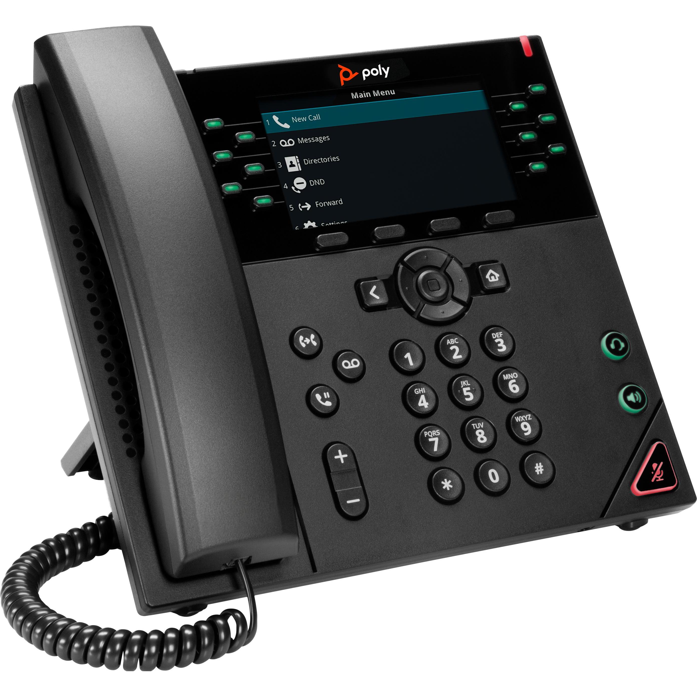 Poly Telefono da tavolo VVX 450, Telefono, Nero