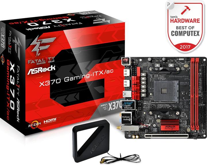 Produktbild AsRock Fatal1ty X370 Gaming-ITX/ac (AM4, AMD X370, Mini-ITX)