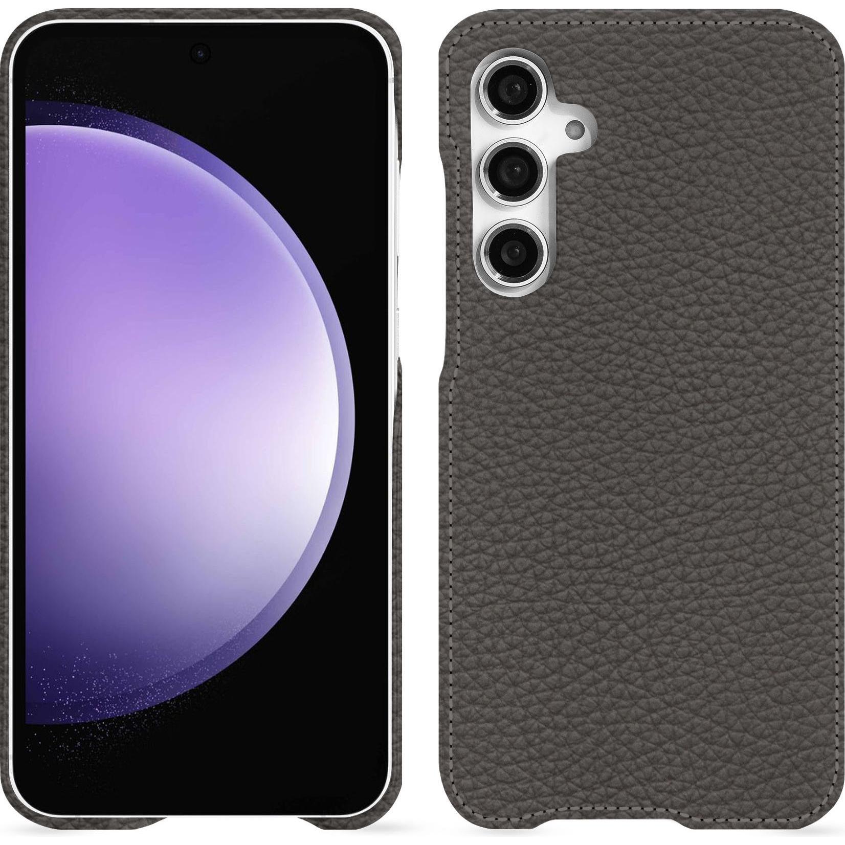 Noreve Lederschutzhülle (Samsung Galaxy S23 FE), Smartphone Hülle, Grau