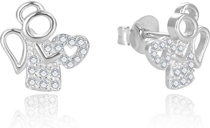 Actual product image Beneto Gentle silver earrings little angel AGUP2666 (L)