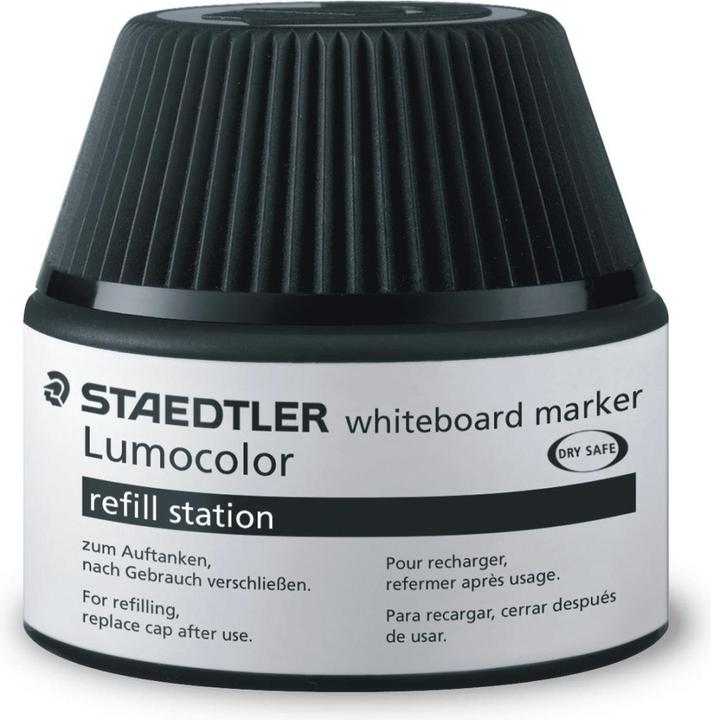 Staedtler ® Recharge d'encre pour marqueur Lumocolor® refill station Bouteille noire 20ml (Dispositif de recharge, Noir)