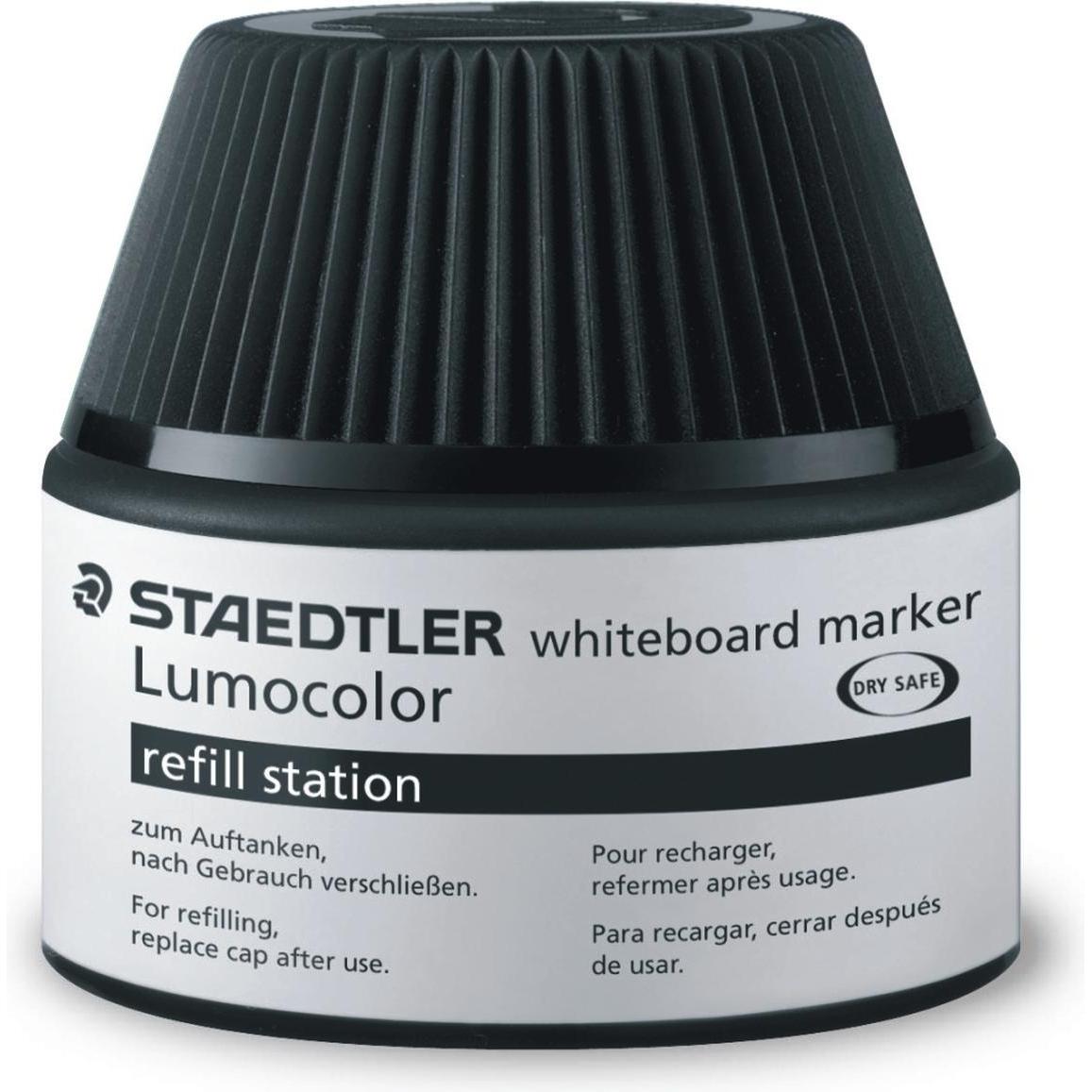 Staedtler, Marker,  Nachfülltinte Marker Lumocolor refill station Flasche schwarz 20ml (Schwarz, 4 x)