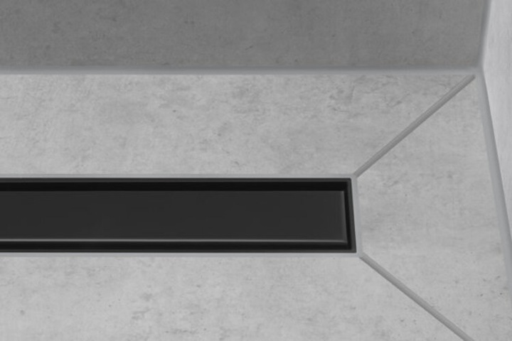 Immagine prodotto hansgrohe Canalina doccia RainDrain Match, con telaio regolabile in altezza 800 mm, nero opaco (800 mm)
