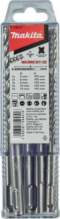 Produktbild Makita ZESTAW WIERTEŁ SDS+ 12szt. NEMESIS 2 (6 mm, 12 mm, 10 mm, 5 mm, 8 mm)