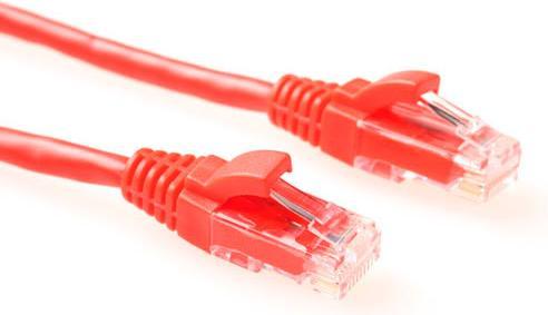 Actual product image ACT Red 3 meter U/UTP CAT5E patch cable component level with RJ45 connectors (U/UTP, CAT5e, 3 m)