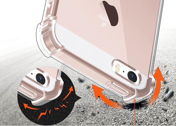 Immagine prodotto Screenguard Apple iPhone 5/5S/SE Custodia Crystal Soft Airbag Bumper (Apple iPhone 5)