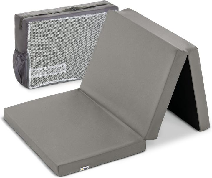Hauck Dream N Play Plus Travel Crib, dusty mint + Sleeper Mattress, 60 x 120 cm, Grey (60 x 120 cm)