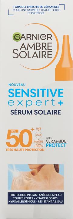 Actual product image Garnier Ambre Solaire Sensitive Advanced expert+ (Sun cream face, SPF 50, 125 ml, 161 g)