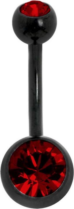 Produktbild Bijouteria Bauchpiercing (Kristall, PVD Beschichtung (schwarz), Titan)