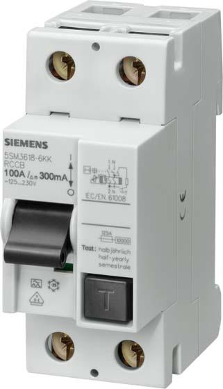 Actual product image Siemens Type A A 300 mA Un AC RCCB