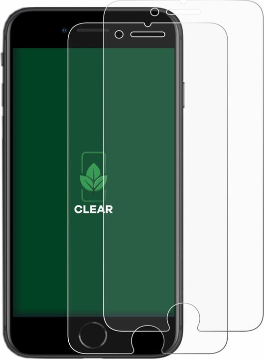 Produktbild ScreenLeaf Schutzfolie nachhaltiger Displayschutz Displayschutzfolie Folie Klar Transparent (2 Stück, Apple iPhone SE (2nd Gen))