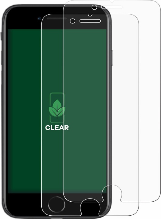 Actual product image ScreenLeaf Protective film sustainable screen protector screen protector film clear transparent (2 Piece, Apple iPhone SE (2nd Gen))