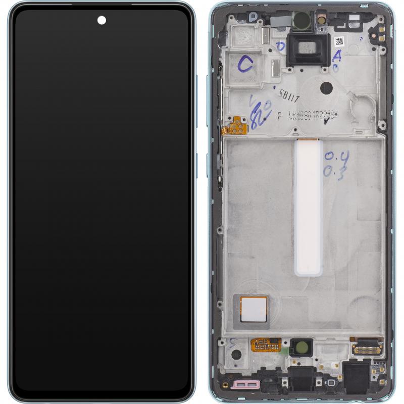 Samsung Display Unit für Galaxy A52 5G A526 / A52 A525, blau, Mobilgerät Ersatzteile, Blau