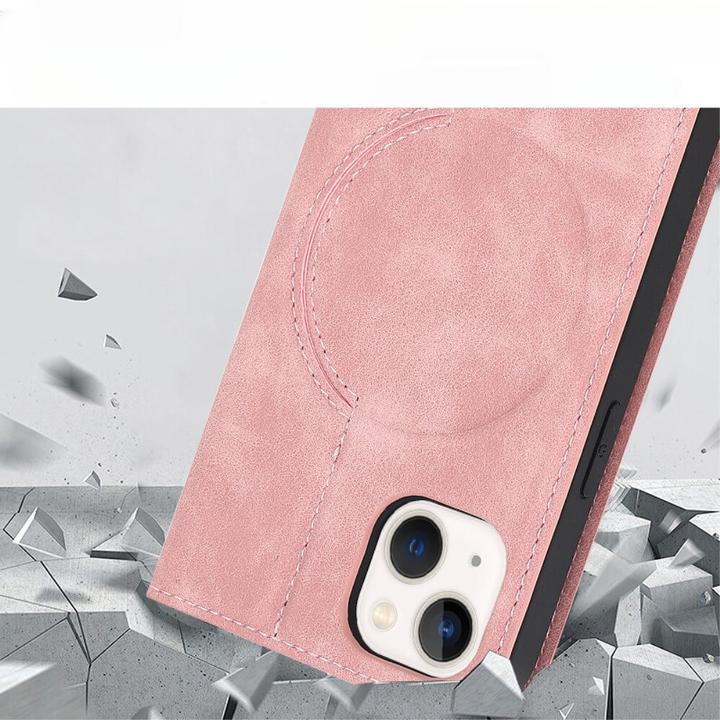 Produktbild Cover-Discount iPhone 15 - MagSafe Flip Case RFID rosa (Apple iPhone 15)
