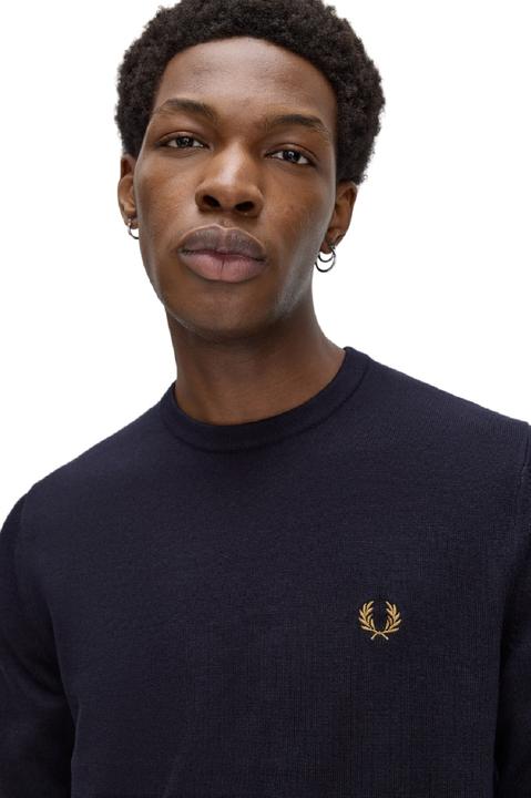 Actual product image Fred Perry Classic Crew Neck Jumper Navy (S)