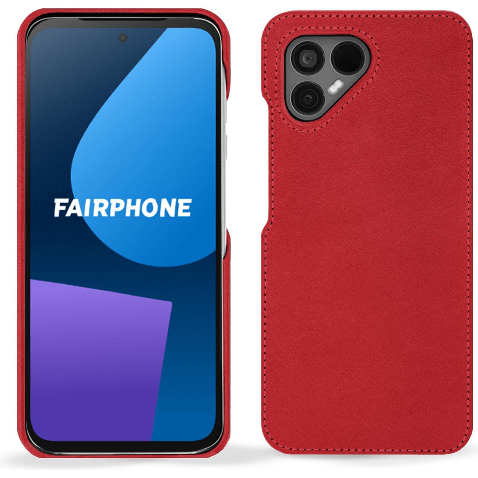 Noreve Lederschutzhülle (OnePlus 5), Smartphone Hülle, Rot