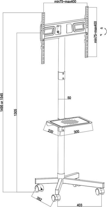Actual product image Maclean MC-949 (55", 25 kg)