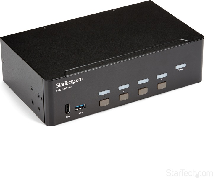Produktbild StarTech KVM Switch HDMI 4 Port - 4K 30 Hz - KVM Extender für HDMI - KVM HDMI Umschalter